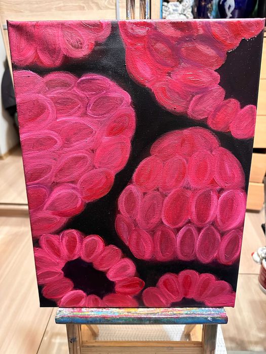 Картина  Малина холст масло 40x30  см