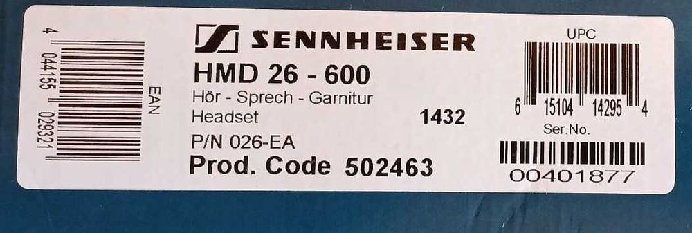 Casti Sennheiser HMD 26-600 noi