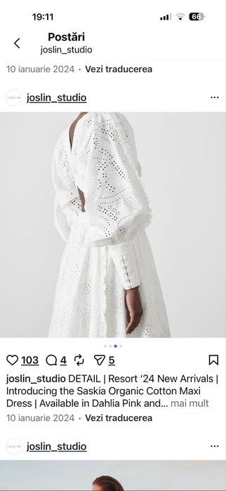 Joslin organic cotton rochie lunga maxi