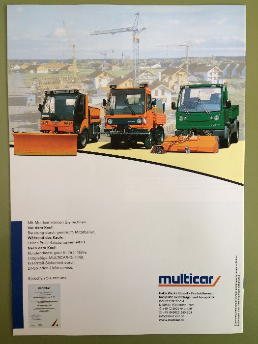 Рекламни проспекти на Мултикар(Multicar)