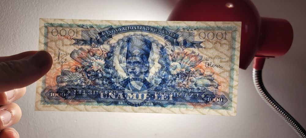 Bancnota 1000 lei 1948 bani vechi