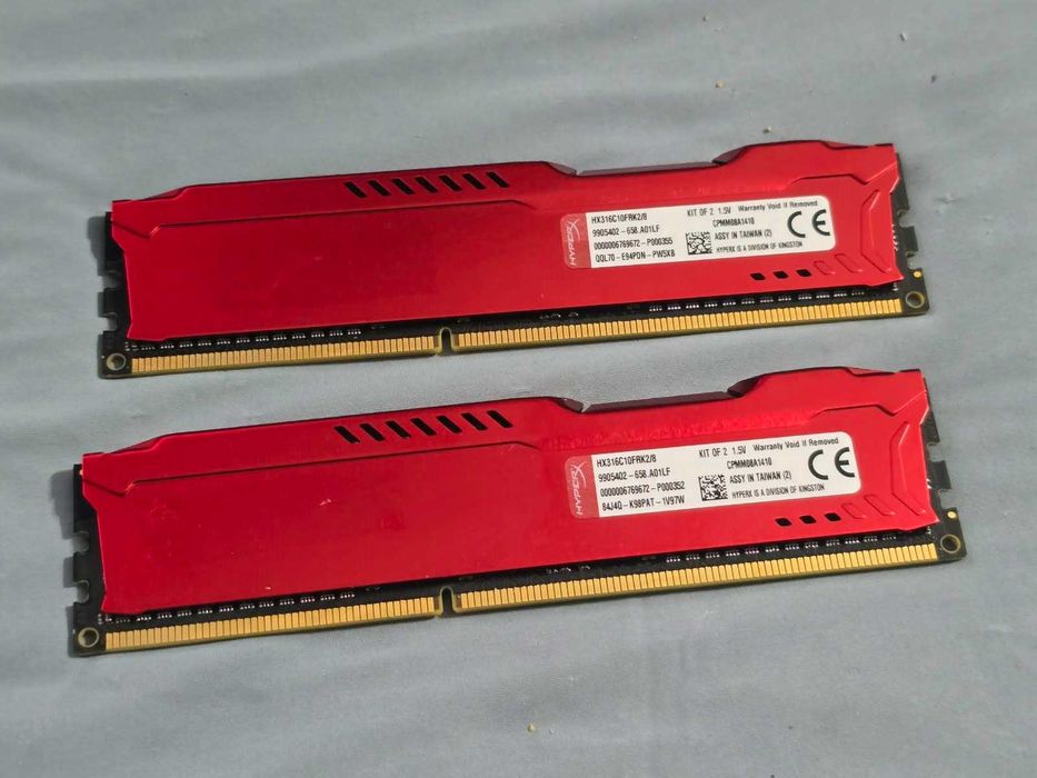 Kit Memorii RAM Kingston HyperX Fury Red 8GB (2x4GB) DDR3 1600MHz CL10 1.5V HX316C10FRK2/8