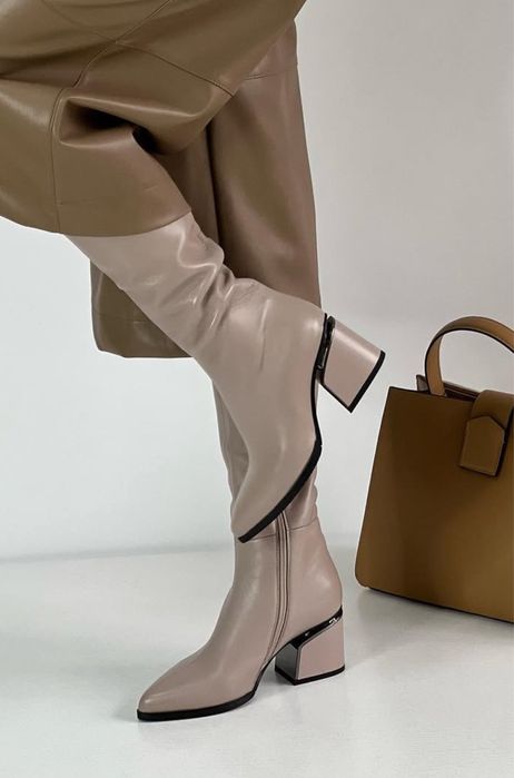 Сапоги зимние кожанные