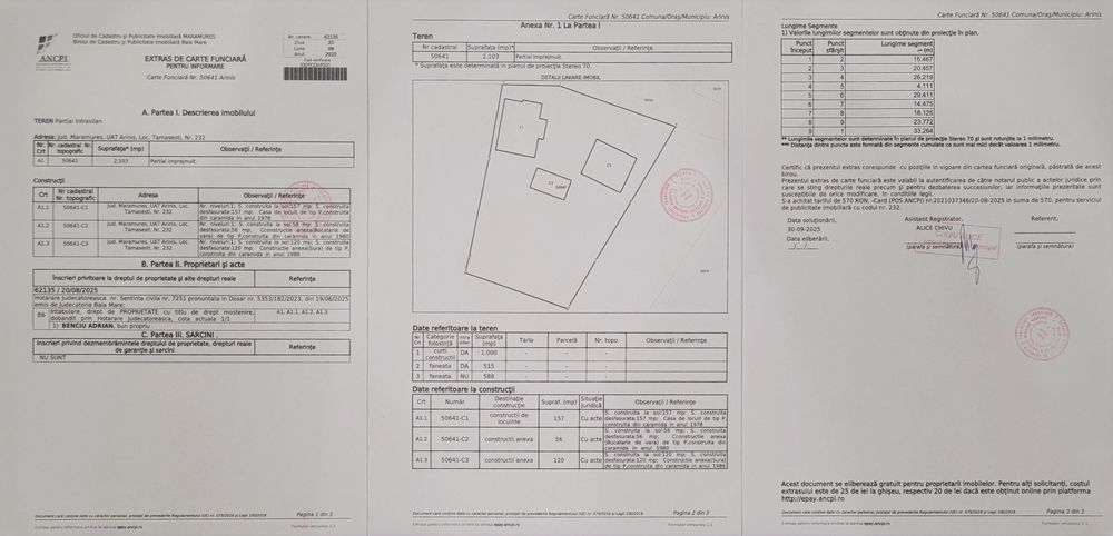 Casă si anexe Tămășești