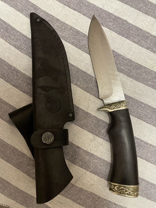 Нож разделочный. Дамасская сталь