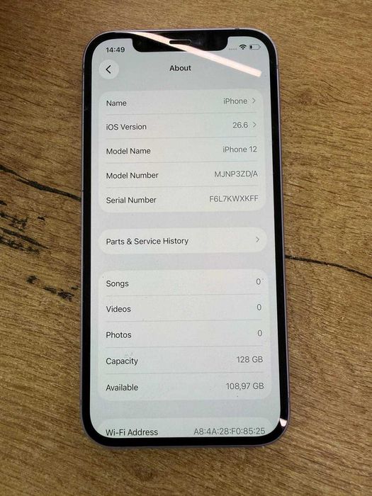 iPhone 12 128GB Purple – Baterie 100% – Stare Impecabilă – Garanție 24 Luni
