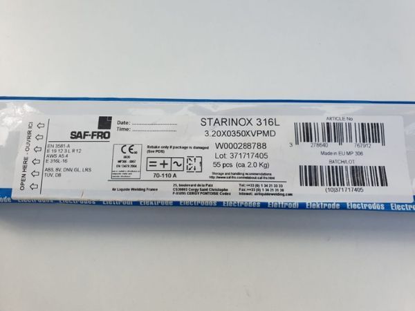 Electrozi INOX STARINOX 316L 2.50×350mm / 3.20X350mm 2KG