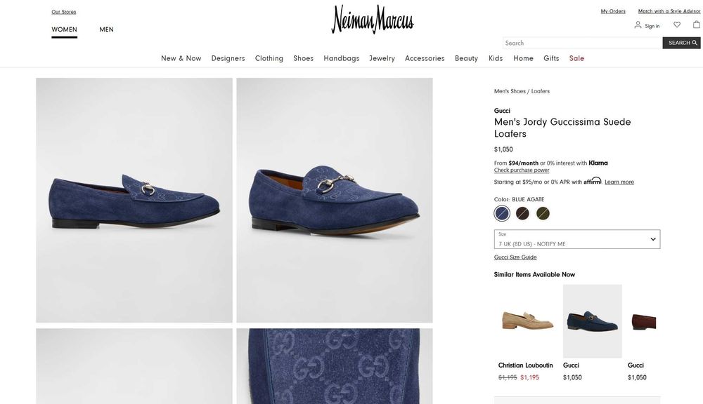 Мъжки Обувки Gucci Jordy Guccissima от ВЕЛУР