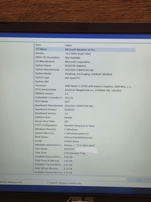 Laptop ASUS VivoBook M509 X509 | AMD Ryzen 3 | Radeon Vega 3