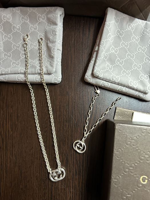 Lanț și brățară GUCCI argint 925 autentice