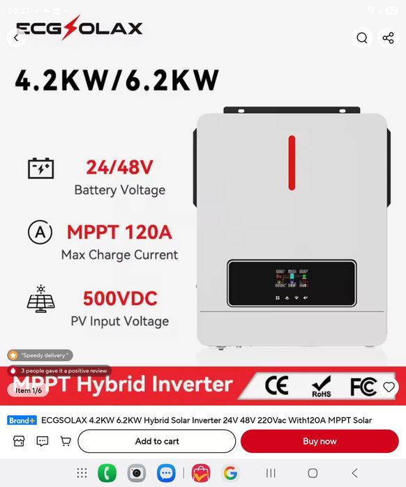 Invertor solar 24v 4,2 kw