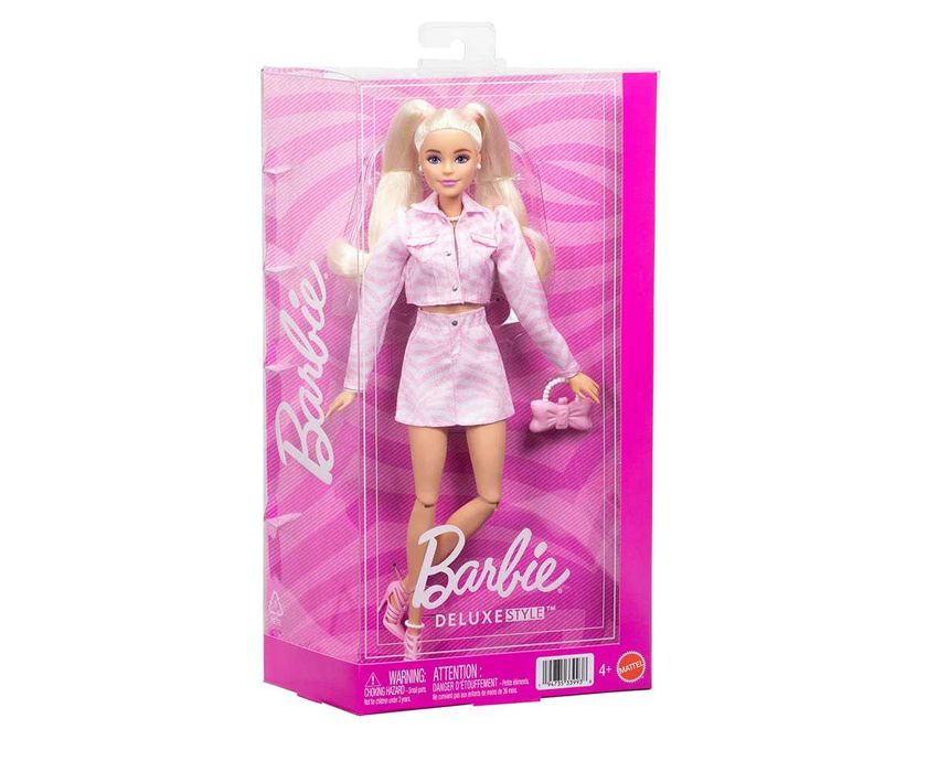 Оригинална кукла Barbie Deluxe Style,  с розово дънково яке / Mattel