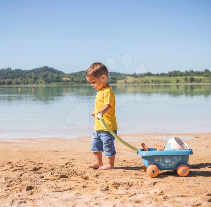 Carucior Smoby + catel lemn + cuburi + dino+ turn