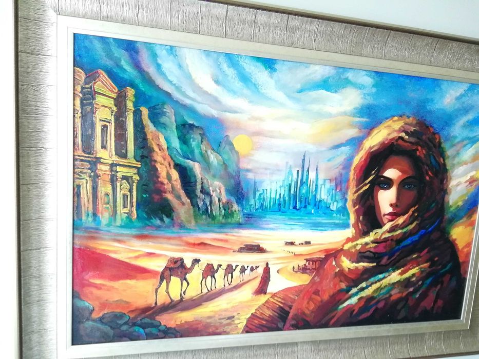 Прекрасна картина - масло, 133см/93см с  рамката