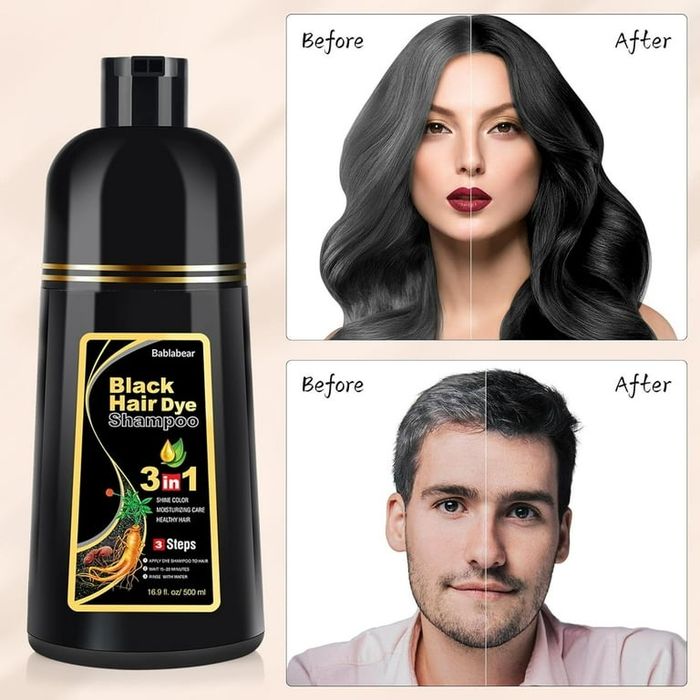 Black hair shampoo - erkaklar va ayollar uchun