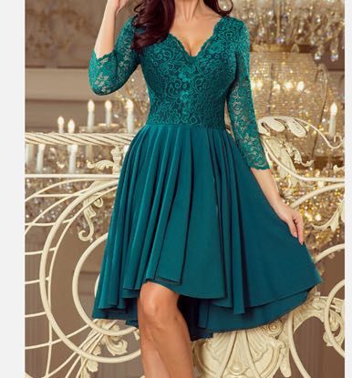 Rochie noua ocazie verde inchis Numocco