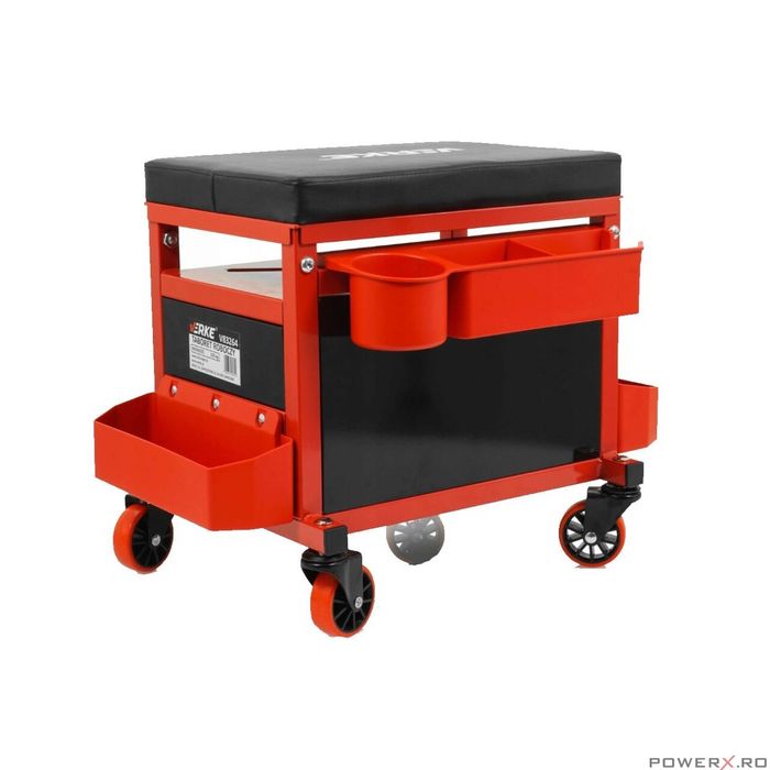 Taburet, scaun pentru atelier cu sertar, 33,5x27x17cm 135kg, Verke