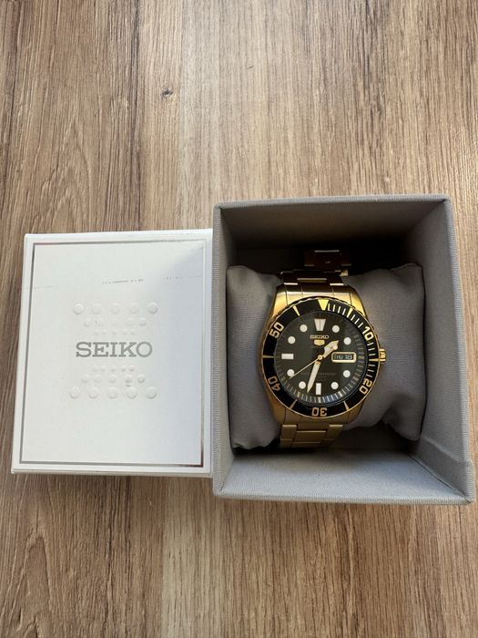 Seiko 5 Sports Automatic – Gold, 23 jewel