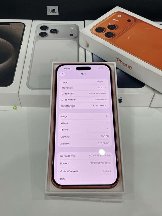 iPhone 17 Pro Max 256GB Orange