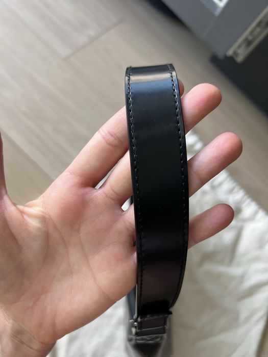 Amber By Far чанта в черна кожа (не е мини модела)