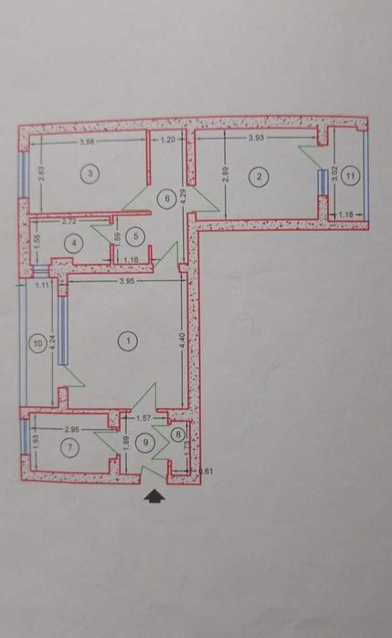 Apartament 3 camere 68 mp, Etaj 1/10, Bd. Alexandru Obregia
