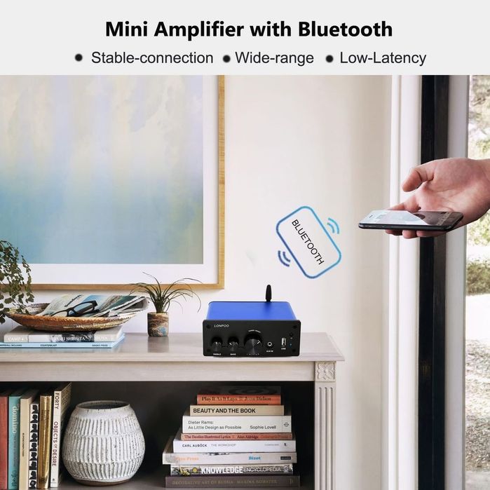 Amplificator Audio Bluetooth TPA3116 200W Mini HiFi USB Optic Coaxial