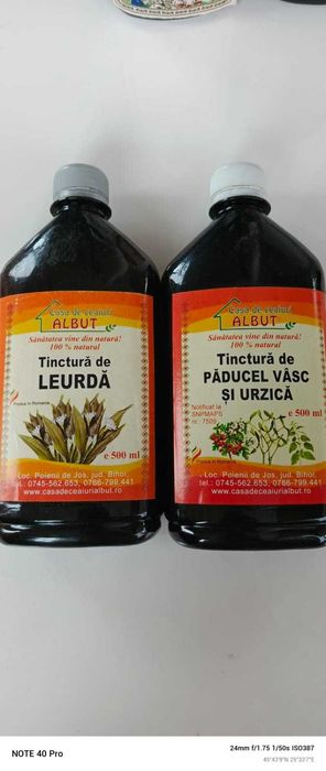 Tincturi 100% naturale pentru afecțiuni