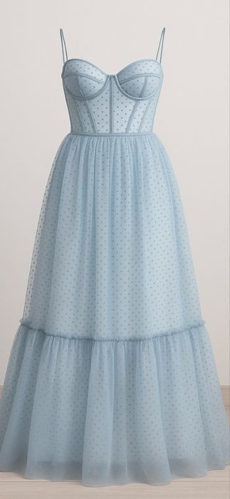 Платье вечернее голубого цвета