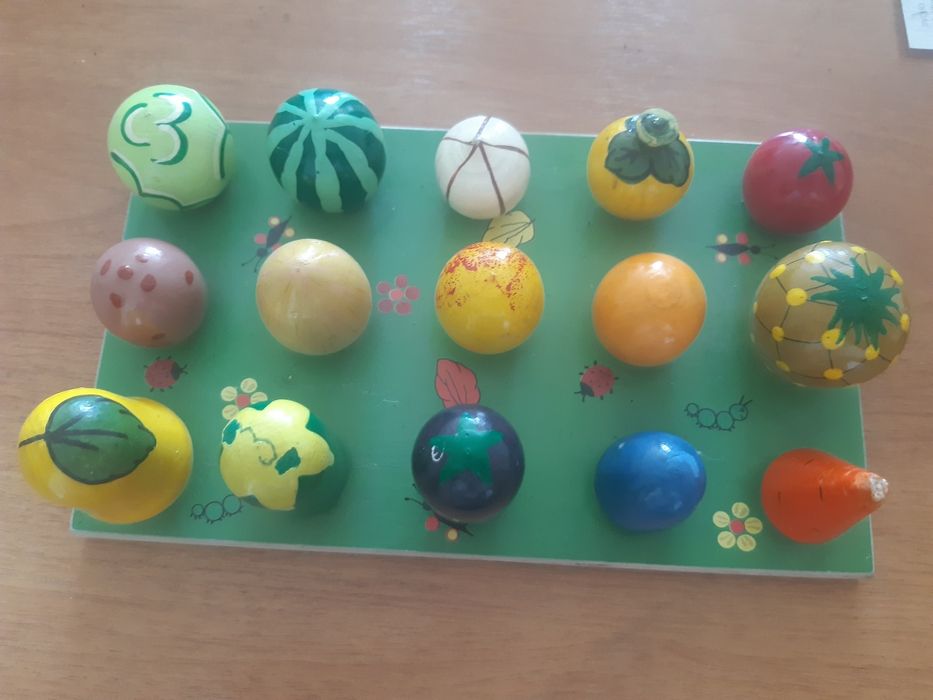 Деревянная детская игрушка овощи