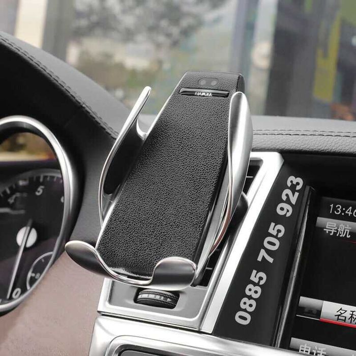 Стойка за телефон с безжично зарядно S5 10W Fast Wireless Charger