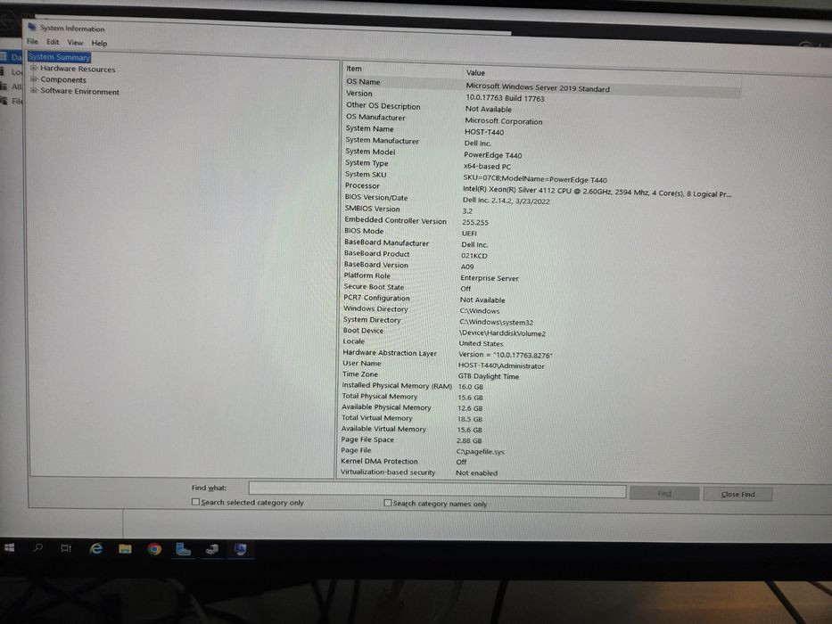 Server DELL T440 1 CPU x Intel Xeon Silver 4112 2.6 GHz 16 GB RAM DDR4
