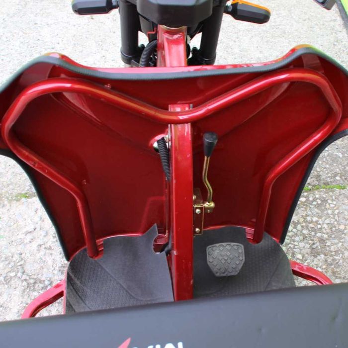 Електрическа триместна товарна триколка MaxiGo Pro, Red, 2000W