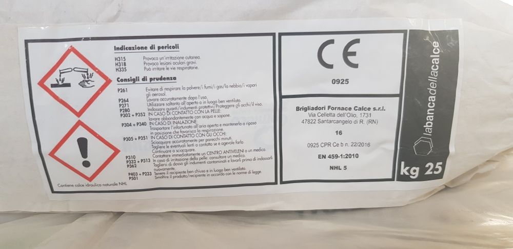 Var hidraulic natural 5, NHL 5, natural hydraulic lime 5 sau NHL 3.5