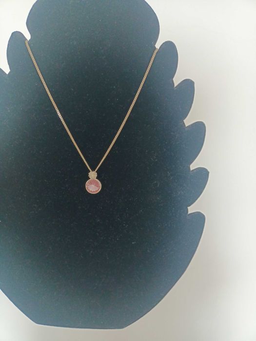 Lanț Swarovski cu cristal roz romantic