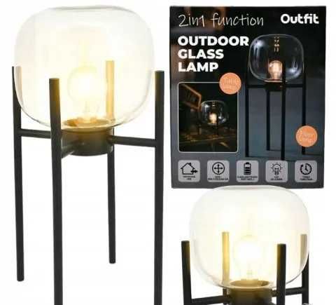 Градинска стилна  лампа 2 в 1, стояща, топка, функция таймер