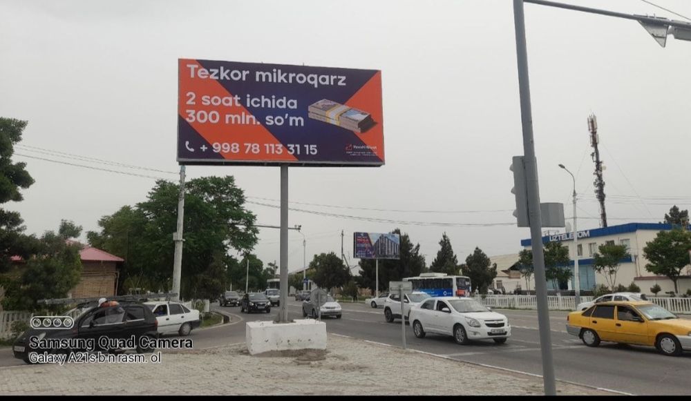 Янгийул/Yangiyol/Реклама на билбордах/Ташки реклама/Bilbord/Билборд /