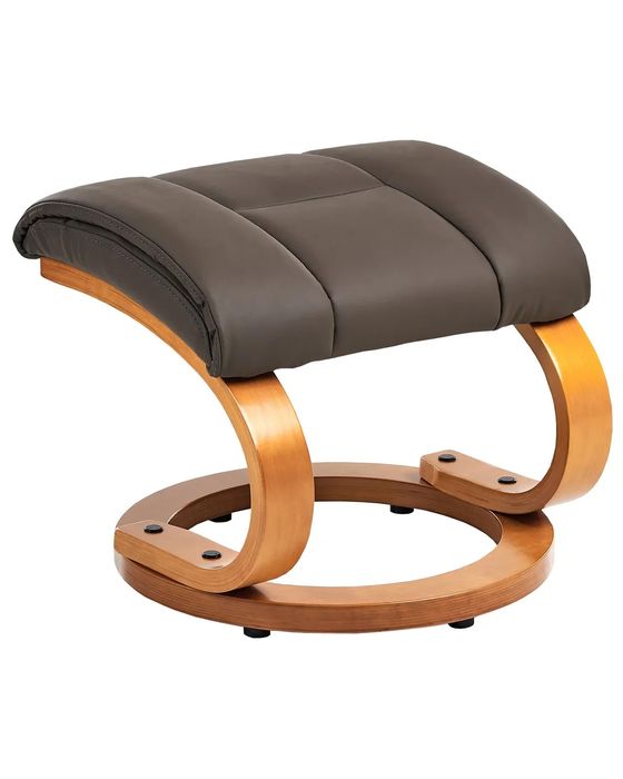 NOU Fotoliu de masaj FORCE, maro inchis, piele ecologică