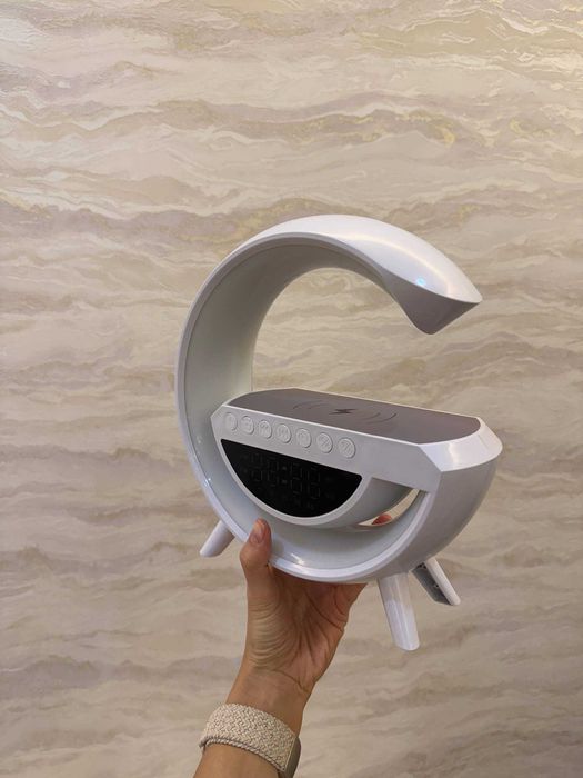 Светодиодный ночник с будильником, беспроводная зарядка для телефона