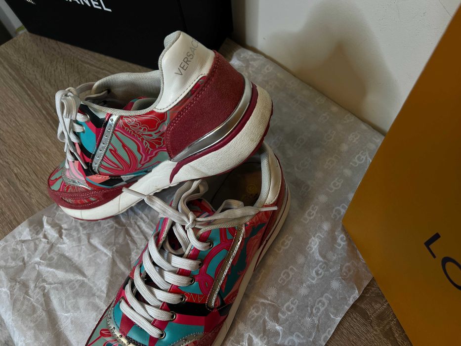 Дамски маратонки Versace Jeans, номер 39 – велур и кожа