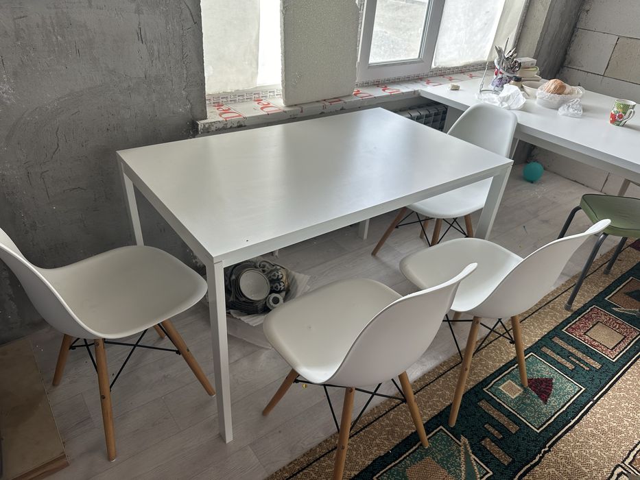 Стол и 4 стулья ИКЕА!