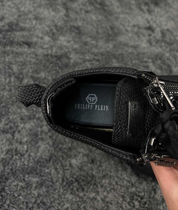 Philipp Plein Leather Lo-Top Hexagon Sneakers Мъжки Обувки