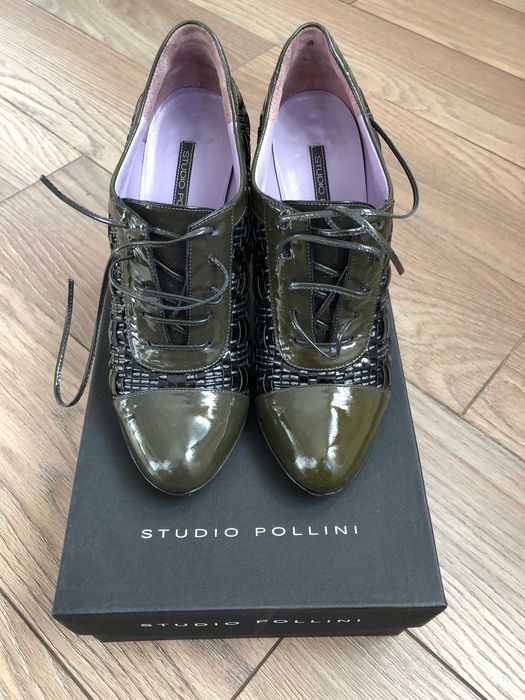 Botine stiletto piele lacuita Studio Pollini marime 38