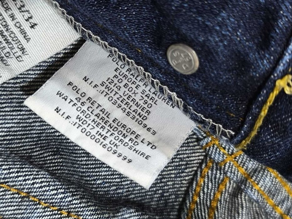 Ralph Lauren Denim & Supply Blugi Raw Denim Jeans Hedi Slimane Rick Owens 33x34
