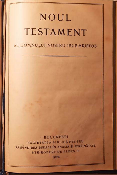 Biblie Veche  - Ediție  1924