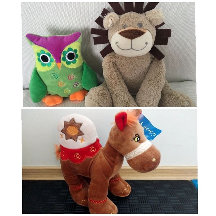 Плюшени играчки бухал, сова, камила