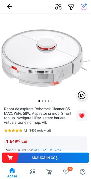 Roborock Cleaner S5 MAX Aspirator intelligent