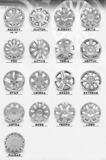 Set capace roți 15" din plastic ABS