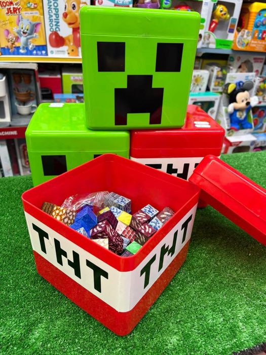 Магнитни блокчета Minecraft с кутия за съхранение/Magnetic  102 броя