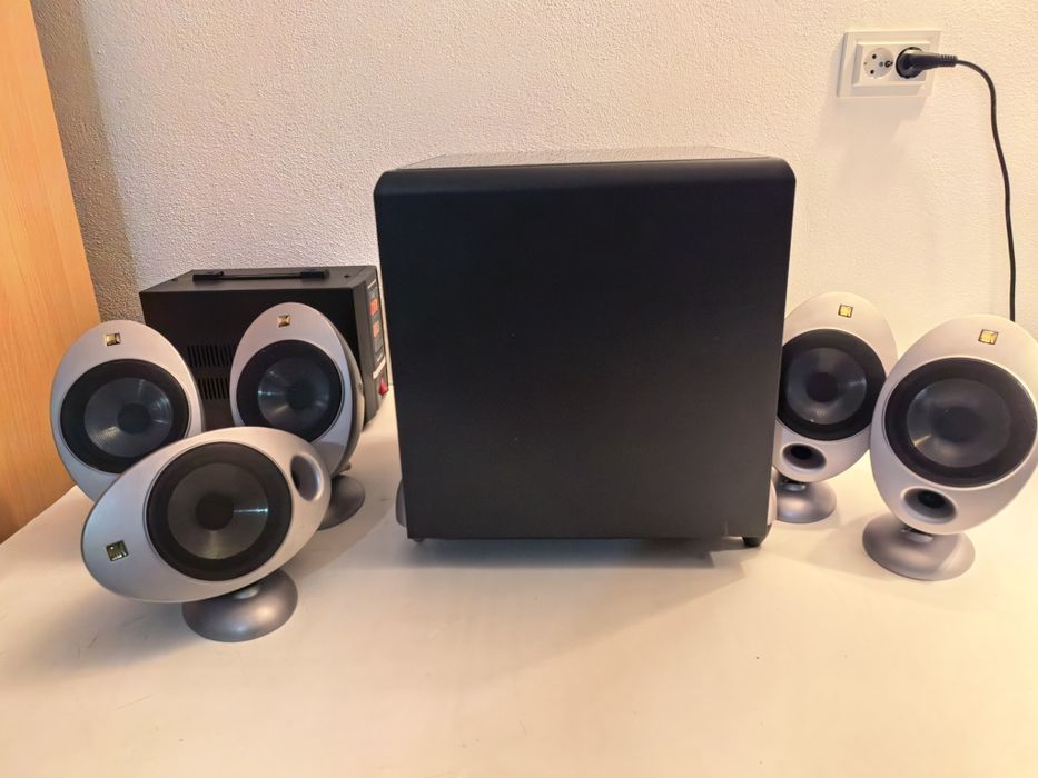 Sistem audio KEF subwoofer PSW 2000 sateliti HTS 2001 speakere boxe