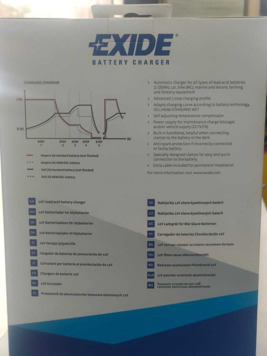 Зарядное устройство EXIDE для аккумуляторов